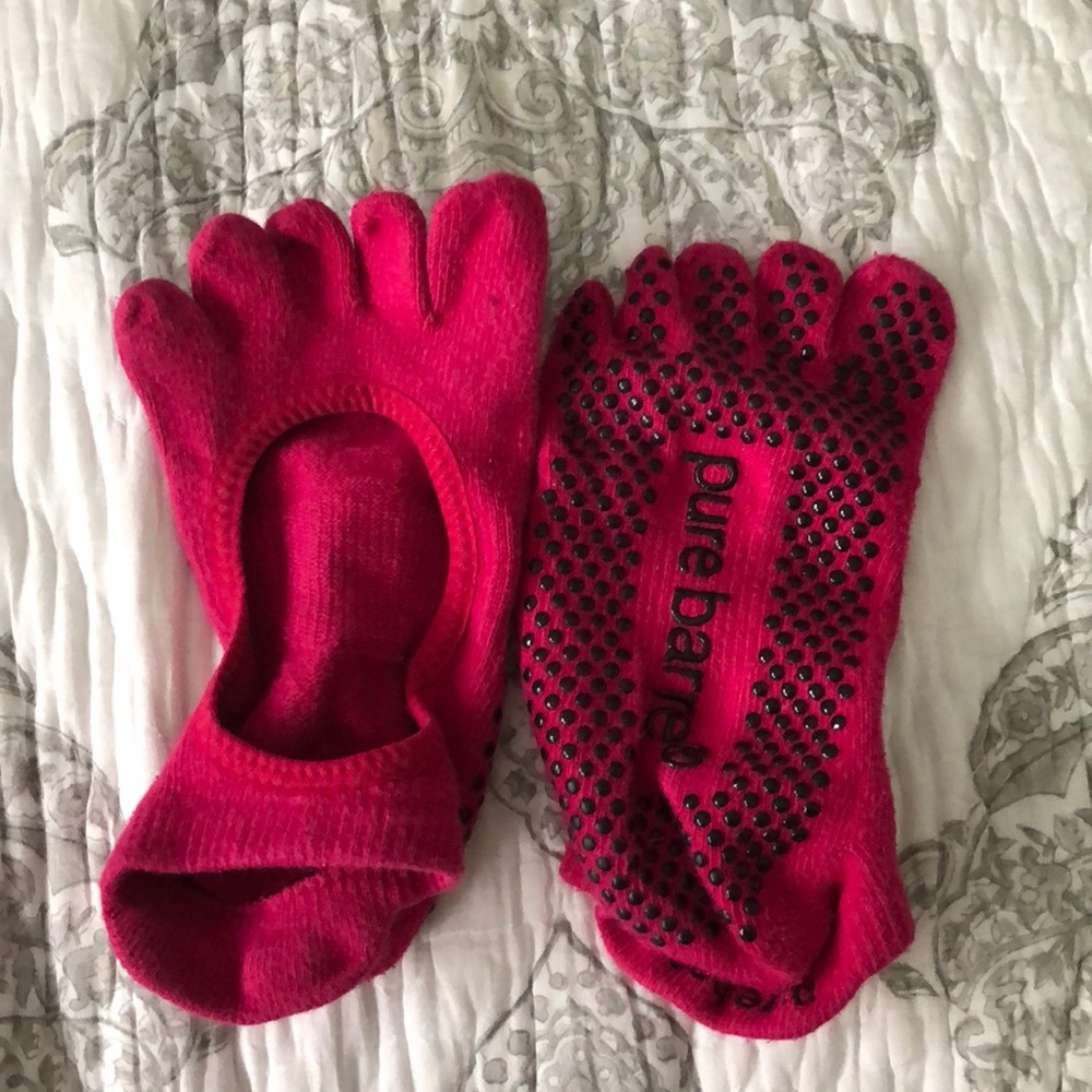 Pure Barre sticky toe socks